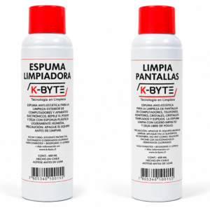 Espuma Limpiadora y Limpia Pantallas K-Byte